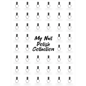 The Swatch Chart in "My Nail Polish Collection" Canvas Poster 18x24