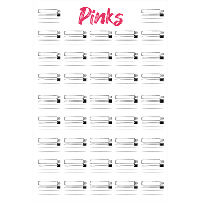 Lipstick Collection - 12x18 Pinks
