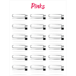 AN Lipstick Collection - Canvas Posters - Pinks