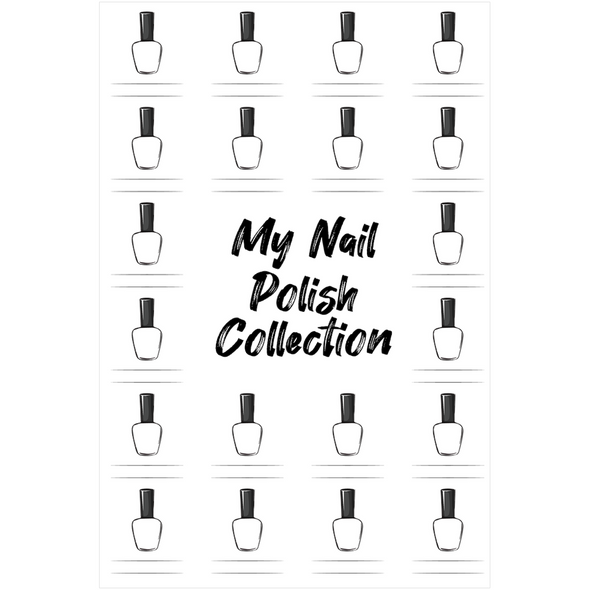 The Swatch Chart in "My Nail Polish Collection" Canvas Poster 12x18