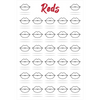 The Swatch Chart in "Read My Lips" Canvas Poster - Color Variants