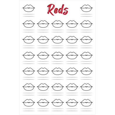 The Swatch Chart in "Read My Lips" Canvas Poster - Color Variants