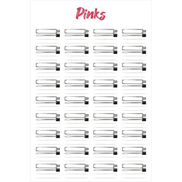 AN Lipstick Collection - Canvas Posters - Pinks