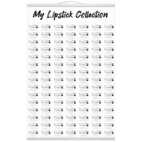 The Swatch Chart in "Lipstick Love" Hanging Canvas
