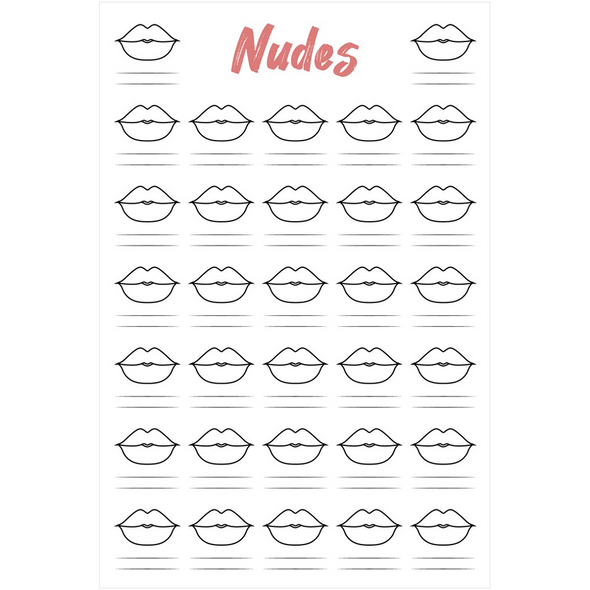 The Swatch Chart in "Read My Lips" Canvas Poster - Color Variants