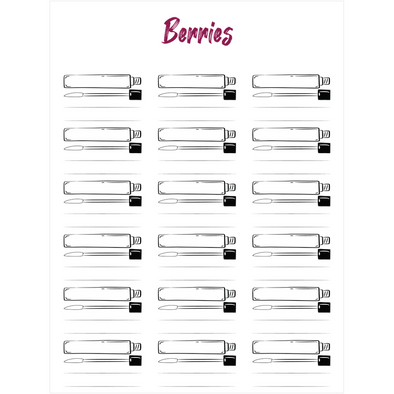 AN Lipstick Collection - Canvas Posters - Berries