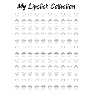 The Swatch Chart in "My Lipsticks Collection" 120 Swatch Spots Canvas Poster