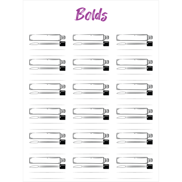 AN Lipstick Collection - Canvas Posters - Bolds