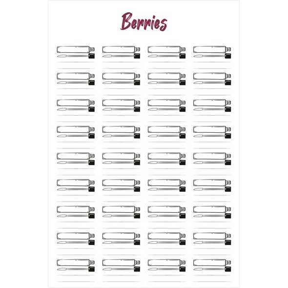 AN Lipstick Collection - Canvas Posters - Berries