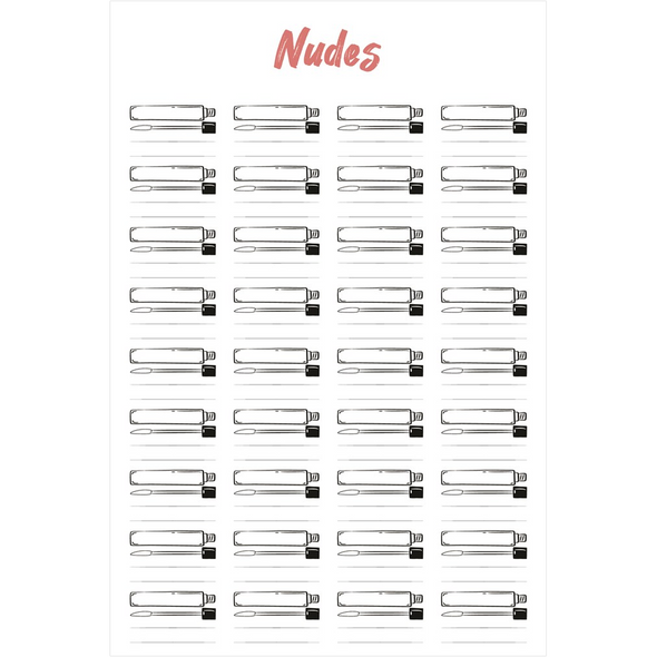 AN Lipstick Collection - Canvas Posters - Nudes
