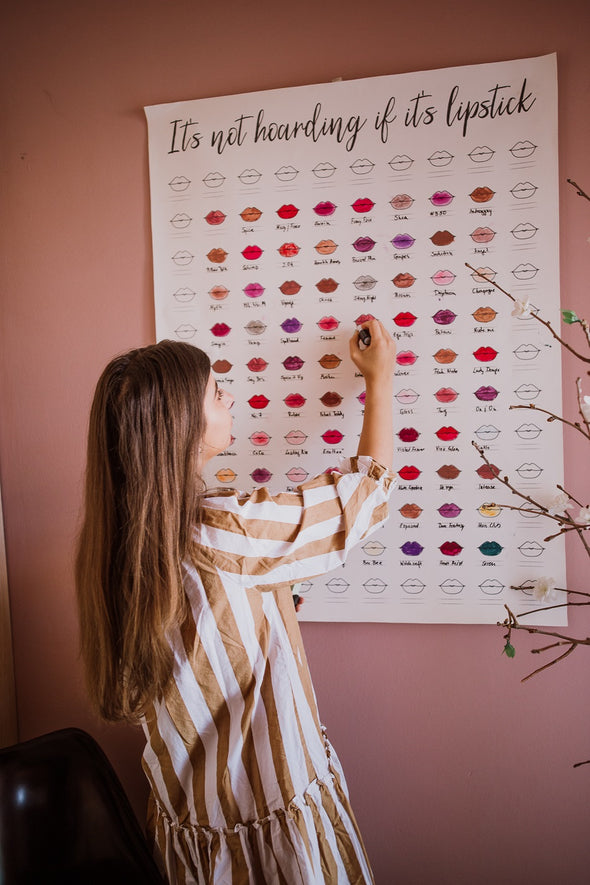 XL Size with 120 Swatch Spots - The Swatch Chart in "There's No Such Thing As Having Too Many Lipsticks"